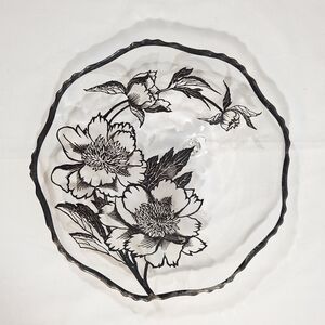 Silver Etched Low Cake Plate